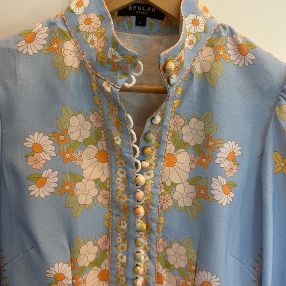 Floral Blue Dress - Picture 2 of 6